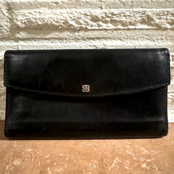 Bosca Handbags - Bosca Italian leather snap wallet clutch sleek and beautiful